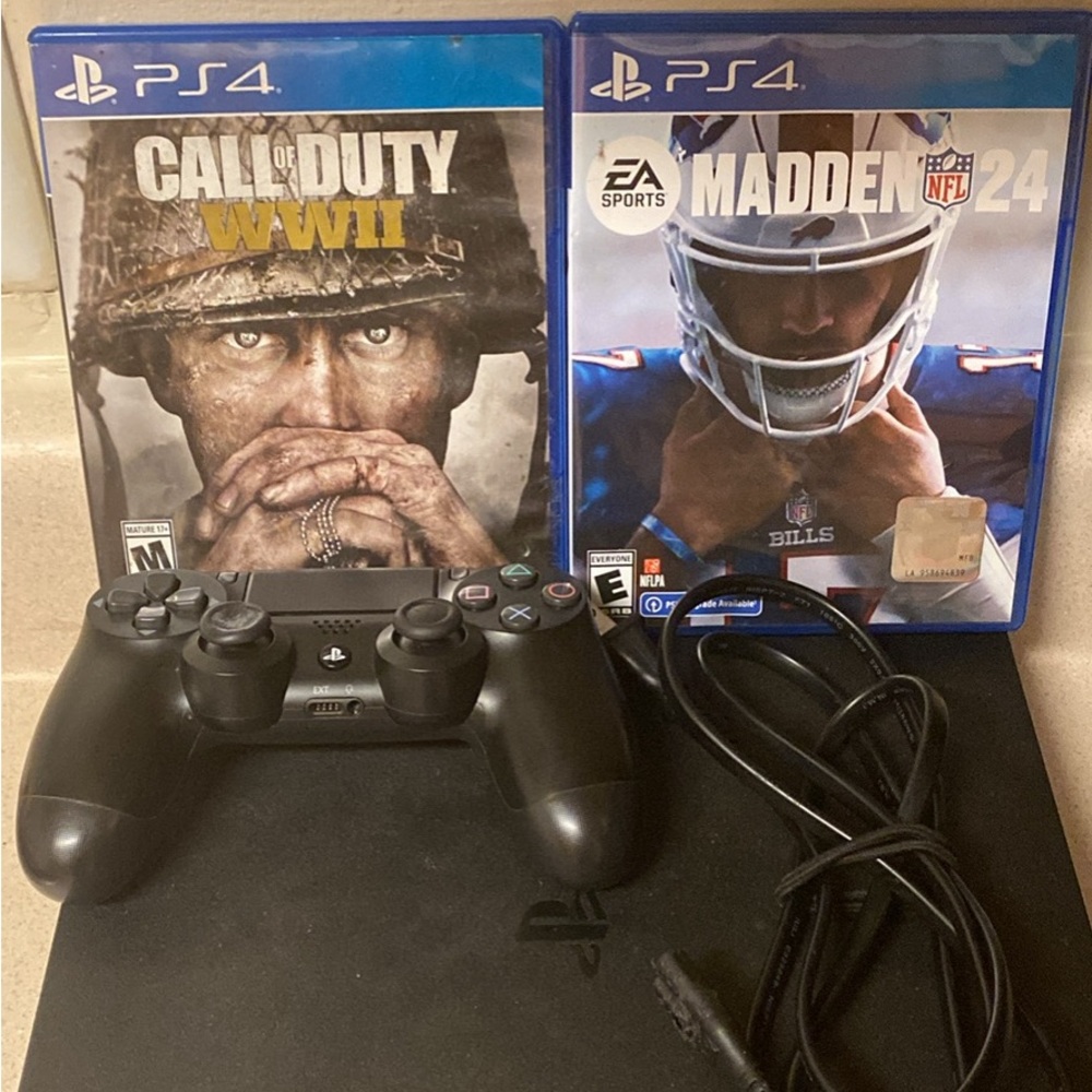 This is a PS4 comes with Madden 24 & Call Of Duty WWll